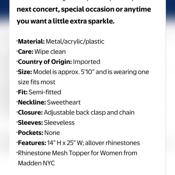 Steve Madden Madden NYC Rhinestone Mesh Topper- Black - Picture 8 of 10